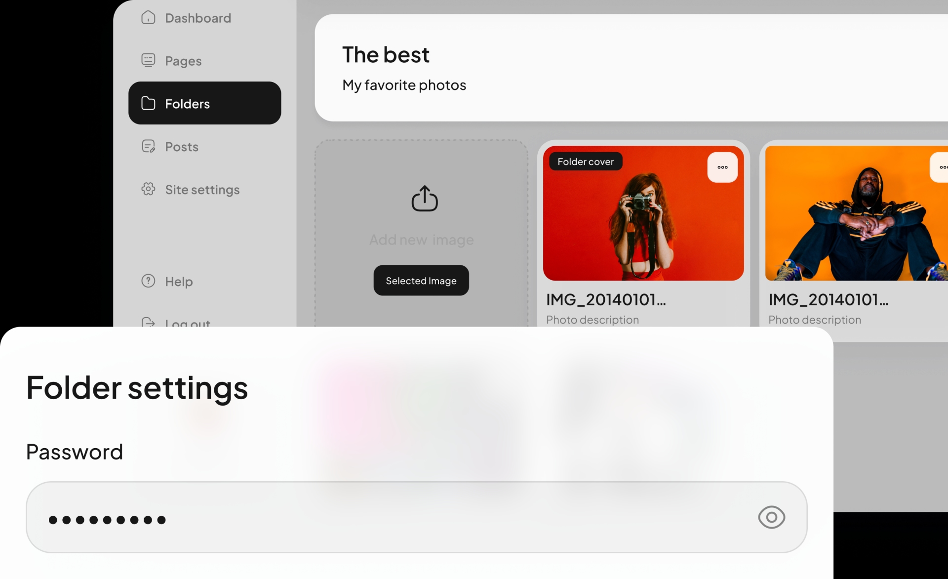 Password protected pages